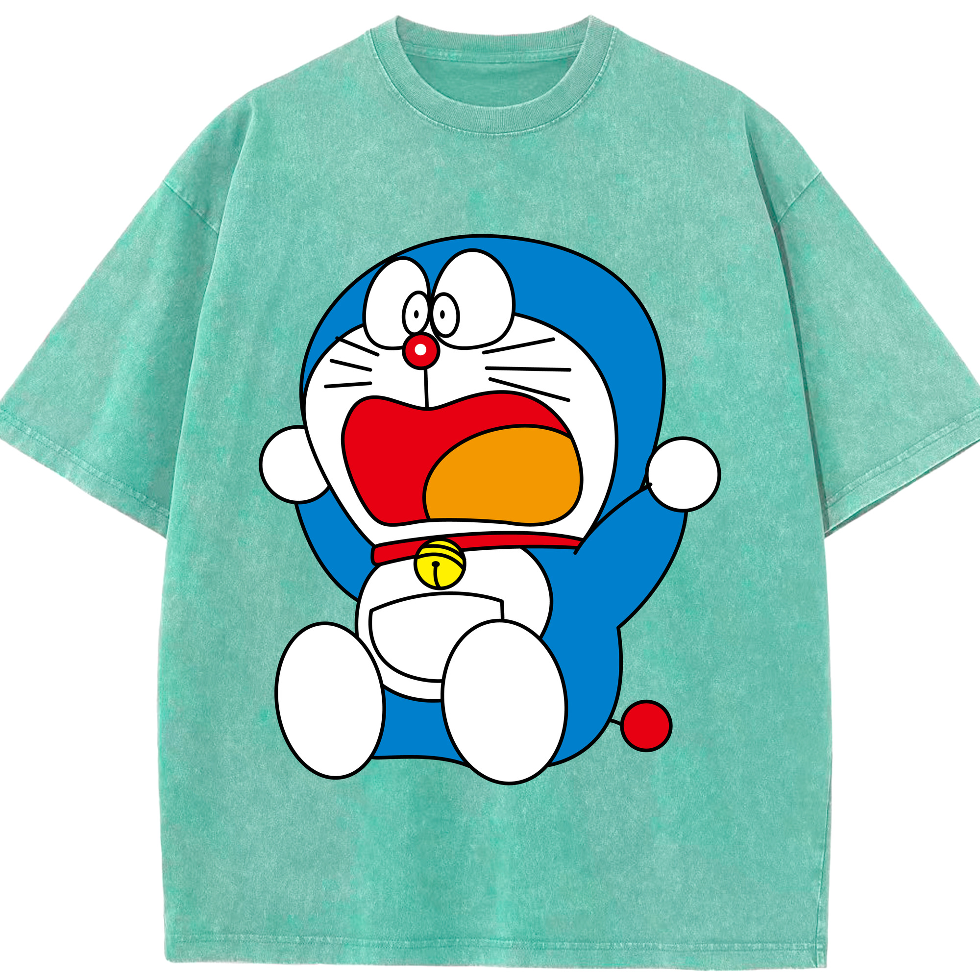 （画像用） ドラえもん Doraemon 綿100% ヴィンテージ風 半袖Tシャツ（フロントプリント）